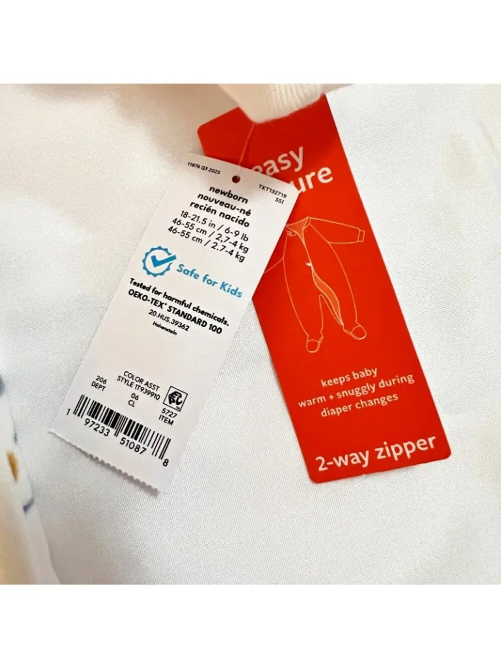 Carters Just One You Footed Santa Penguin 2 Way Zipper Sleep Play Sz Newborn